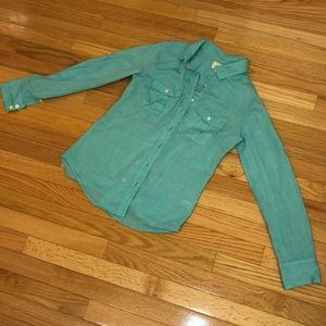 Blue Women’s Button Up J. Crew